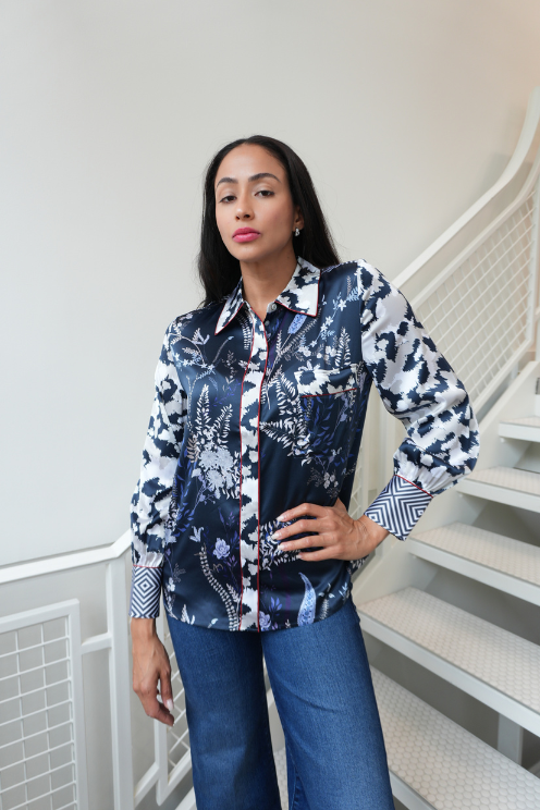 Foliage Print Blouse