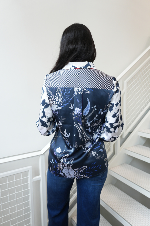 Foliage Print Blouse
