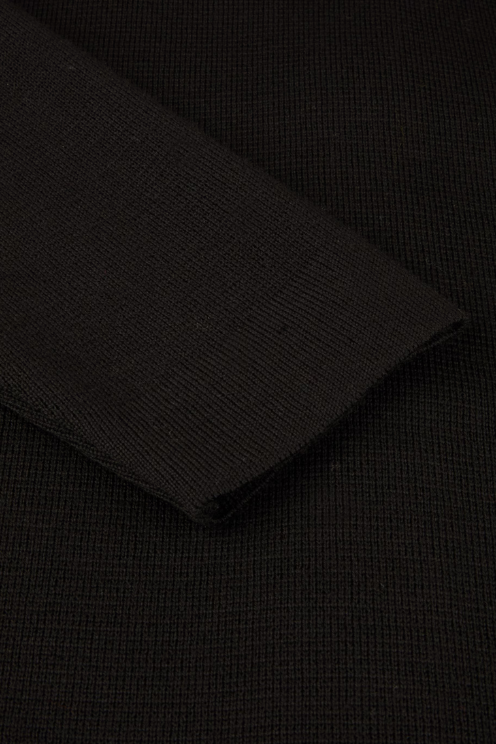 Kristina Black Merino Wool Cardigan