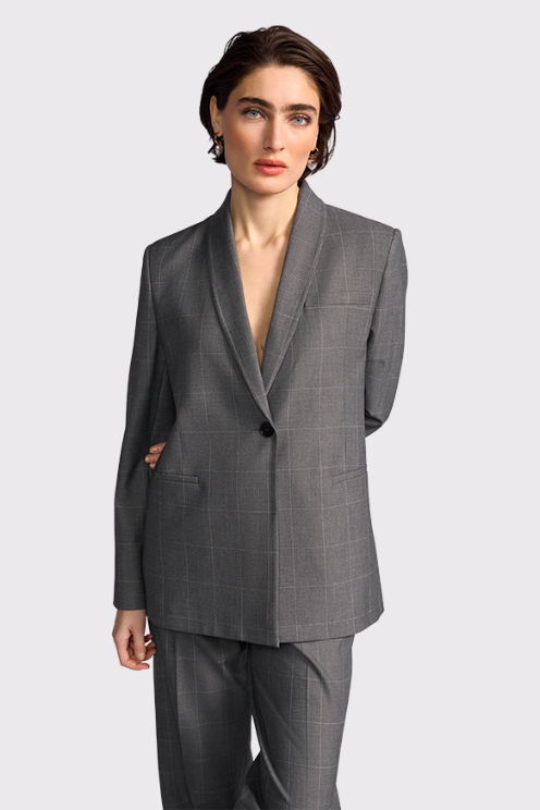 Check Patterned Blazer