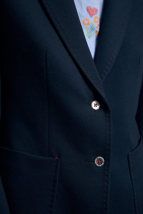 Arantxa Embroidered Sleeve Blazer