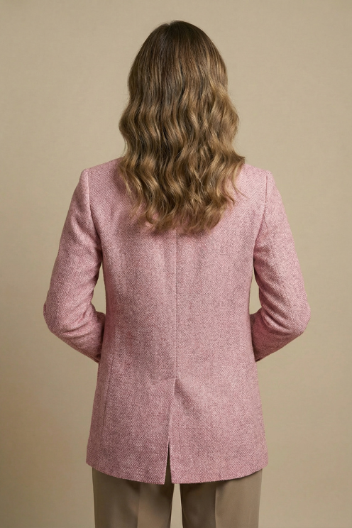 Slim Long Linen-Cotton Blazer