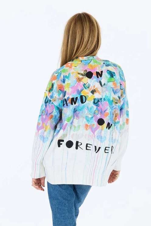 Slouchy Loved Adorned Cardigan
