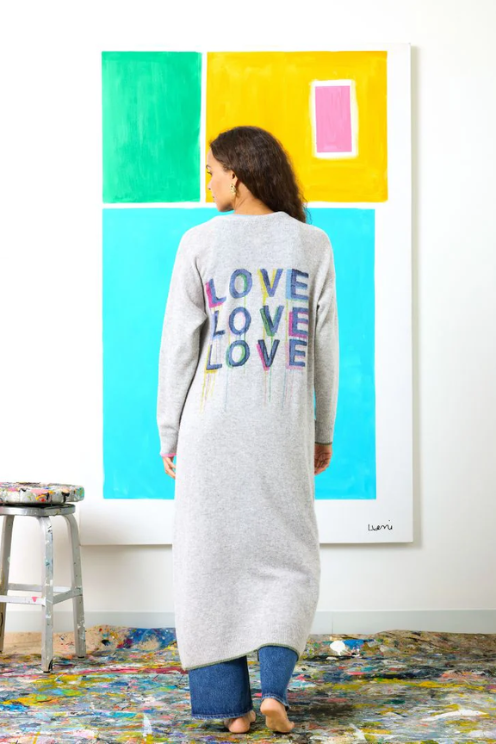Super Duper Love On Repeat Duster in Heather Gray