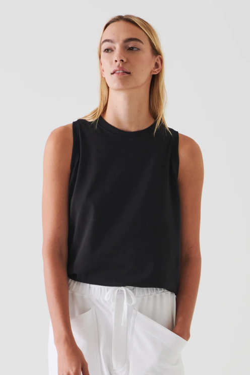 Patrick Assaraf Iconic Boyfriend Fit Tank