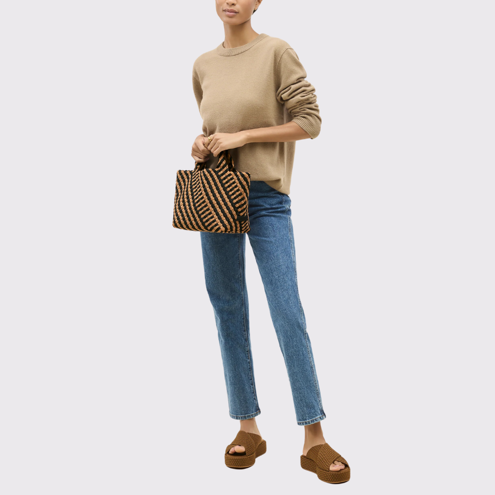 Naghedi St. Barths Small Tote Striped in Raveena