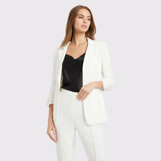 Cinq à Sept Crepe Khloe Blazer in Ivory