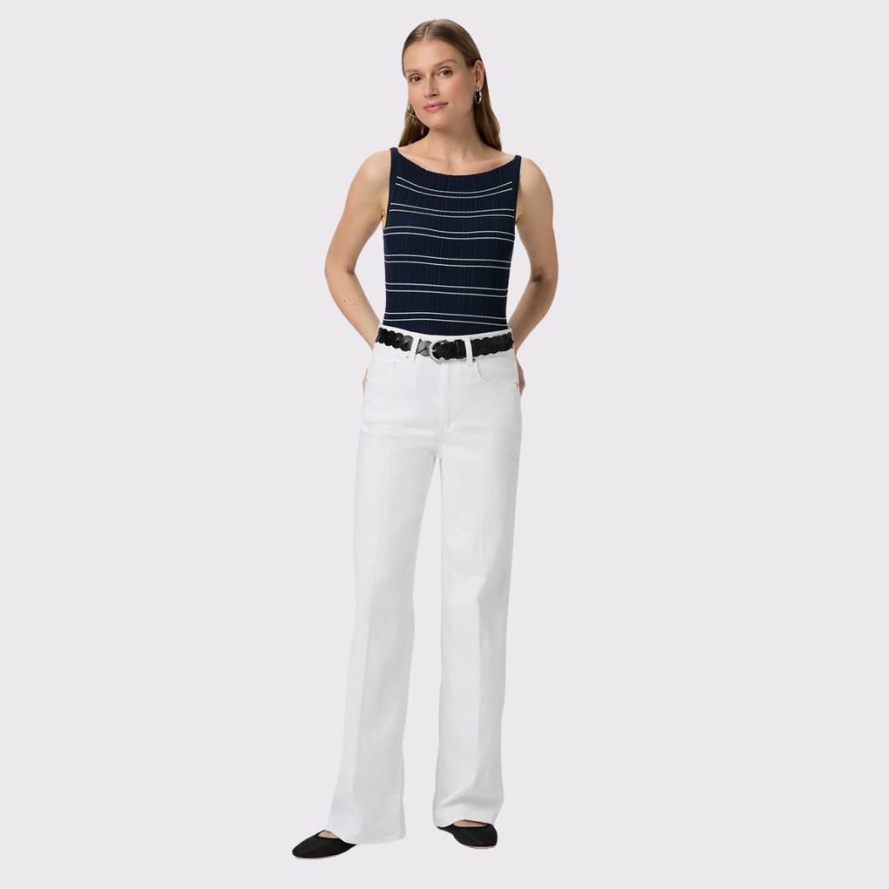 Paige Sasha Crisp White Wide Leg Jean