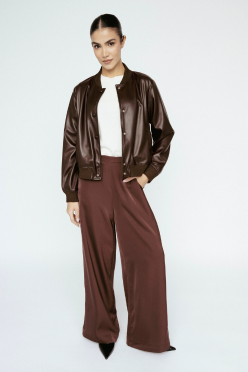 Butter Satin Wide Leg Pant