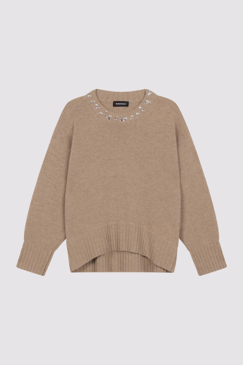 Knitted Pullover in Desert