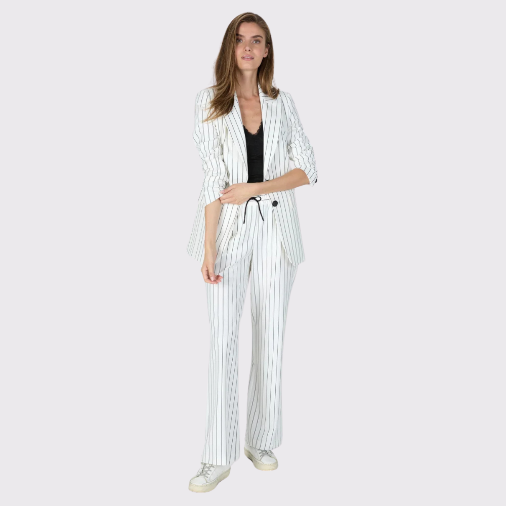 Marc Aurel Trousers with Woven Stripes