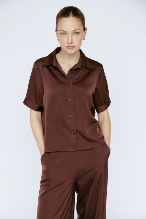 Butter Satin T-shirt Blouse