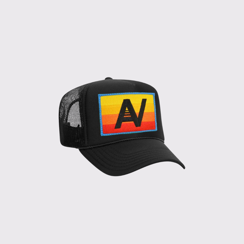 Aviator Nation Logo Rainbow Vintage Trucker