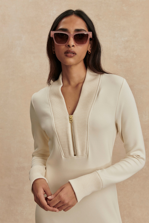 Bree Half-Zip Midi Dress