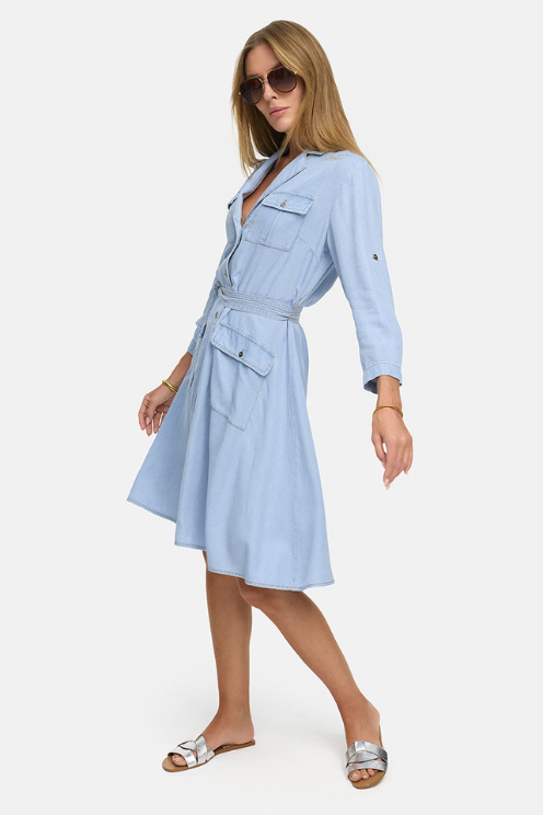 Denim Utility Shirt Dress