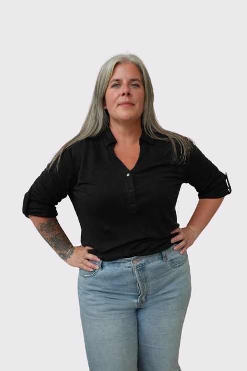 Linen Jersey V-Neck