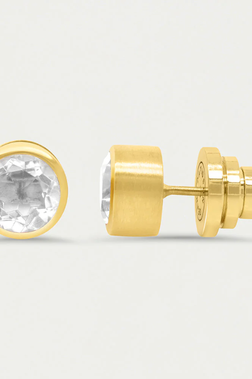 Signature Midi Studs Crystal Quartz