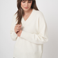 Knitted Pullover in Cream