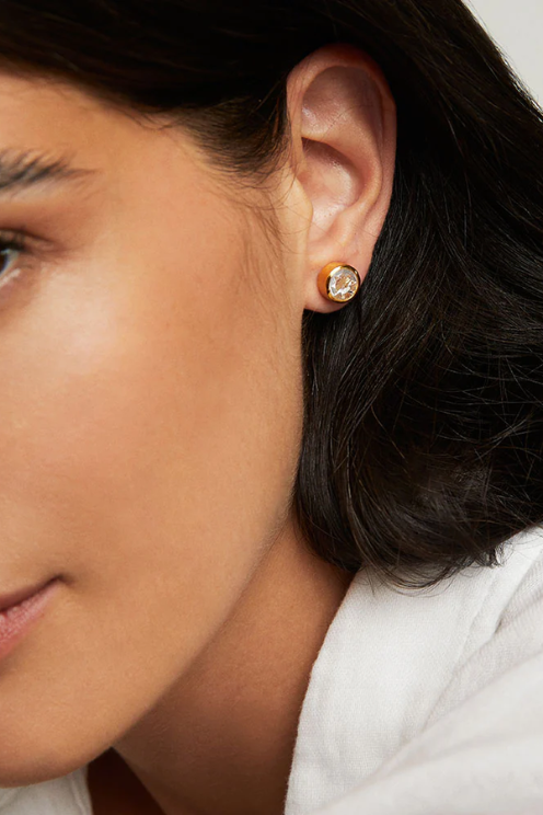 Signature Midi Studs Crystal Quartz