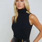 Ceci Sleeveless Turtle Neck in Black