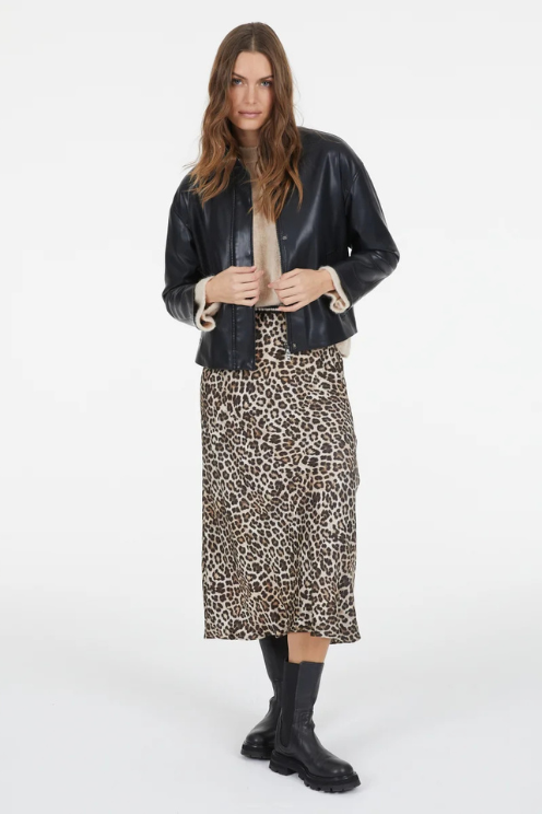 Leopard Pull On Skirt