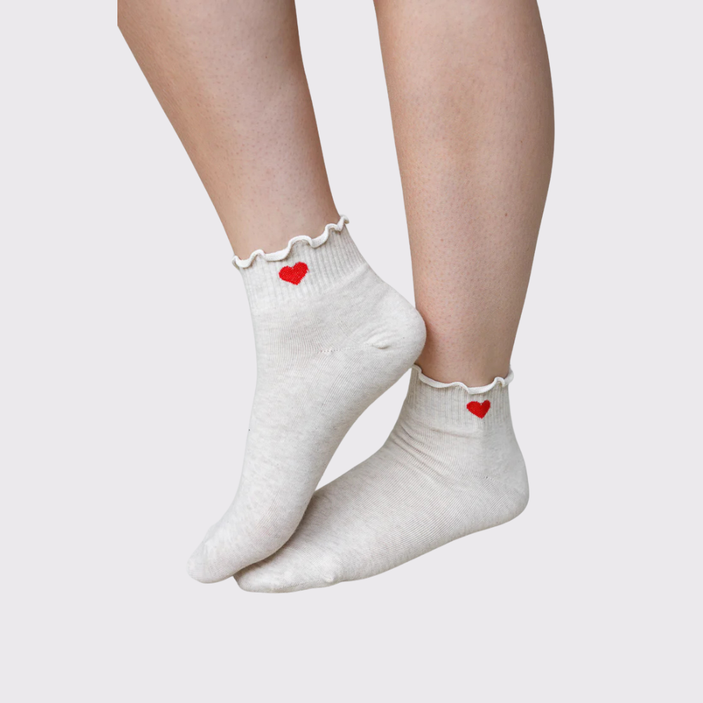 Lim Lim Short Heart Frill Socks