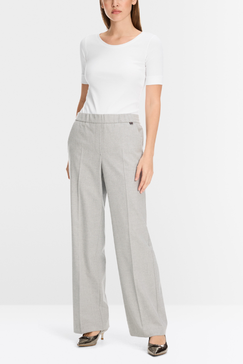 Round - Collar Shirt With Short Sleeves