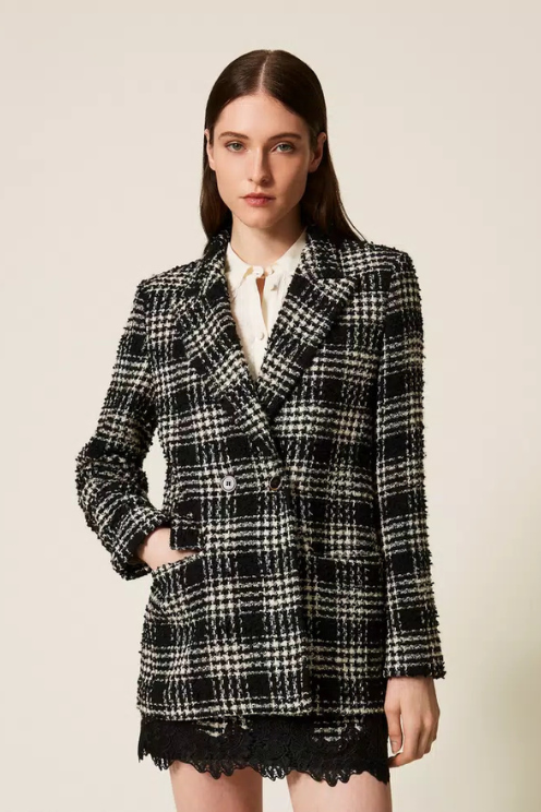 Bouclé Check Blazer