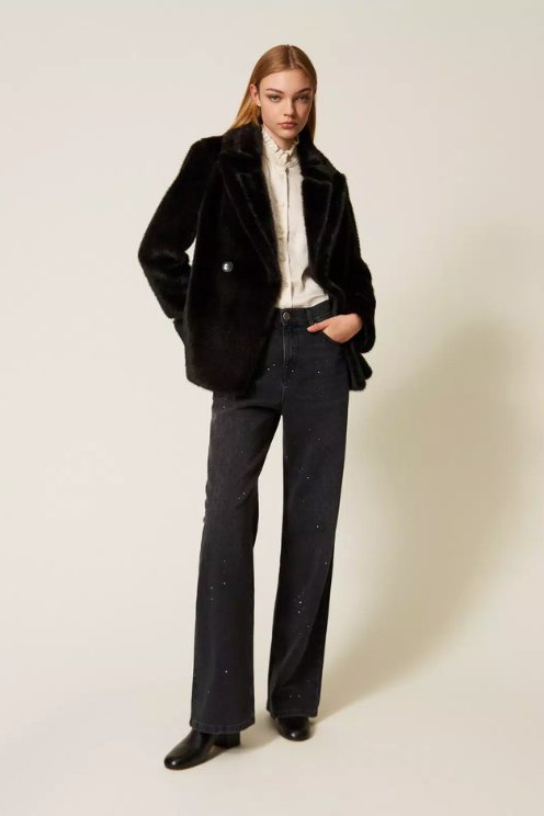 Black Rhinestone Jeans