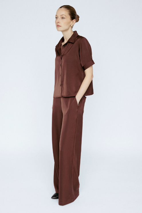 Butter Satin T-shirt Blouse