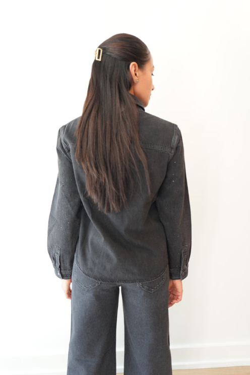 Rhinestone Denim Shirt