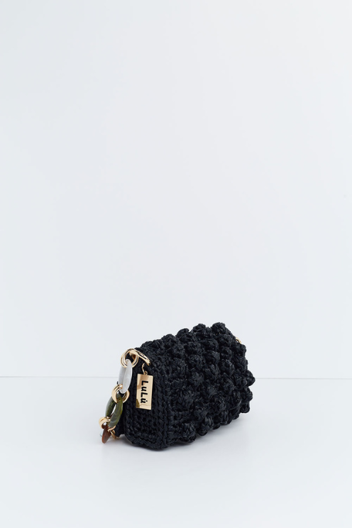 101/RSM Mini Raffia Bag in Black