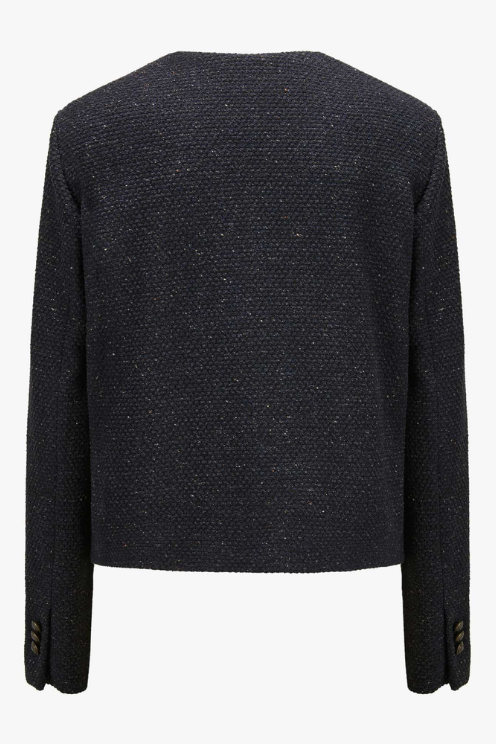 Cropped Wool Blend Jacket