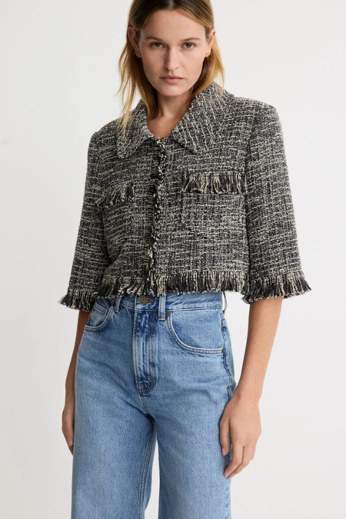 Cropped Sleeve Mini Jacket