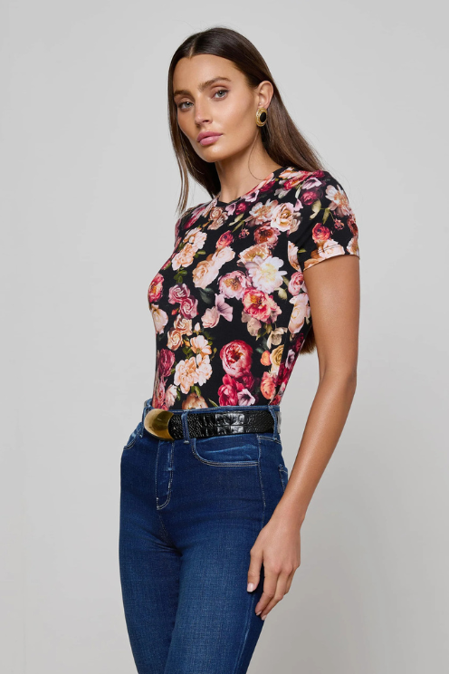 Ressi Fitted Tee - Floral Clusters