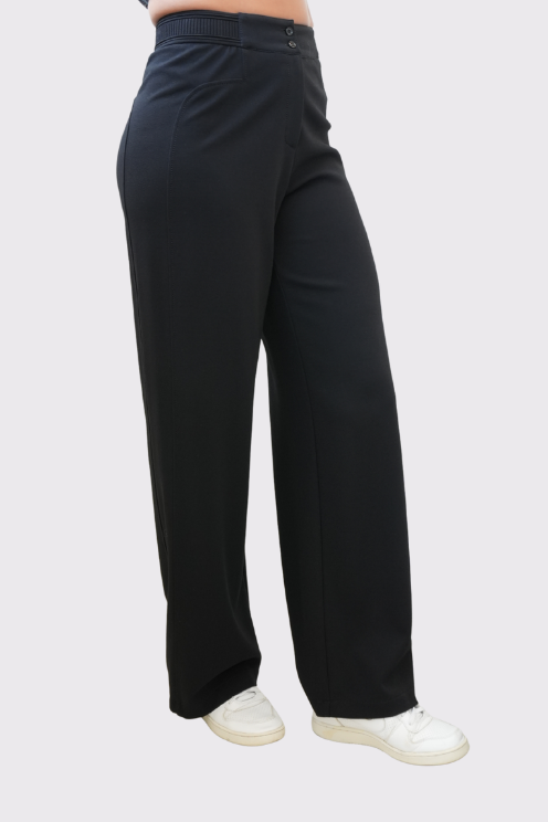 Wide-Leg Knit Trouser