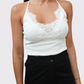Genevieve Lace Cami Top in White