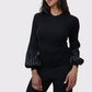 Rib Crew With 2-Tone Juliette Sleeves