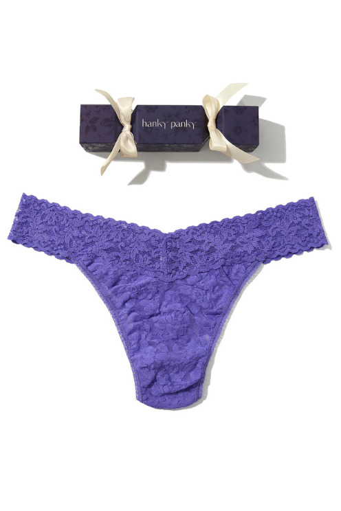 Signature Lace® Original Rise Thong Holiday Cracker African Violet