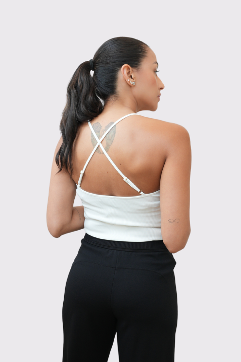 Genevieve Lace Cami Top in White