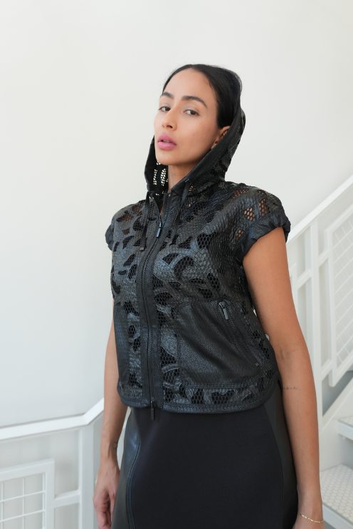 Laser-Cut Hooded Vest