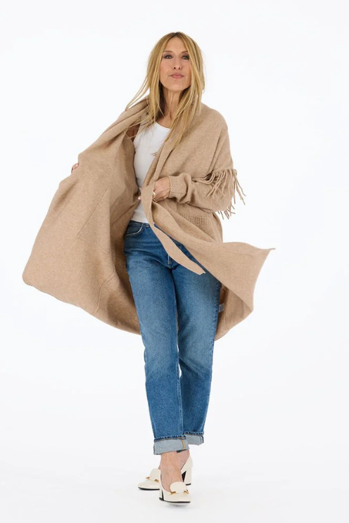 Cali Fringe Cardigan Coat