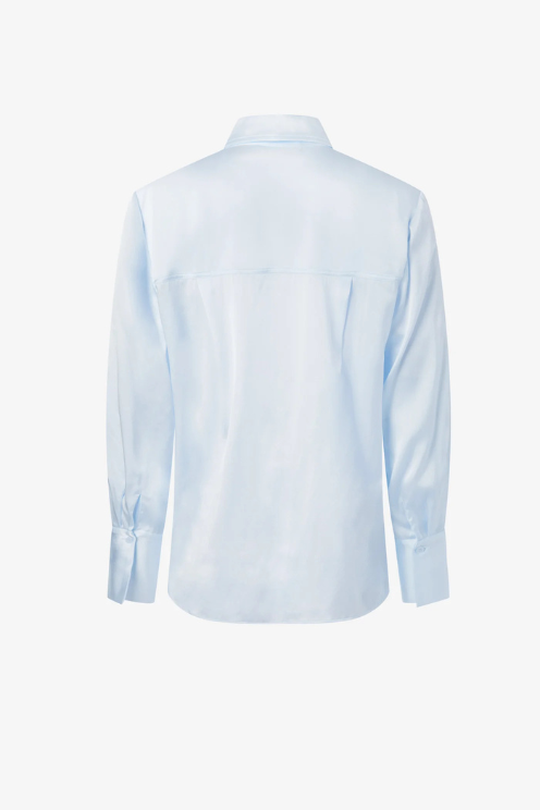Stretch Silk Button Down Blouse
