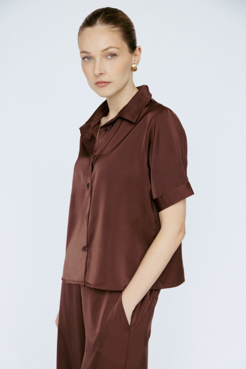 Butter Satin T-shirt Blouse