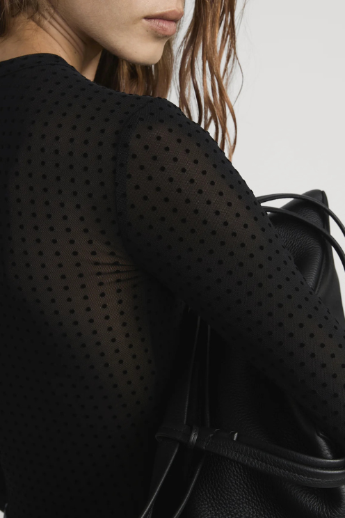 The Mesh Polka Dot Top