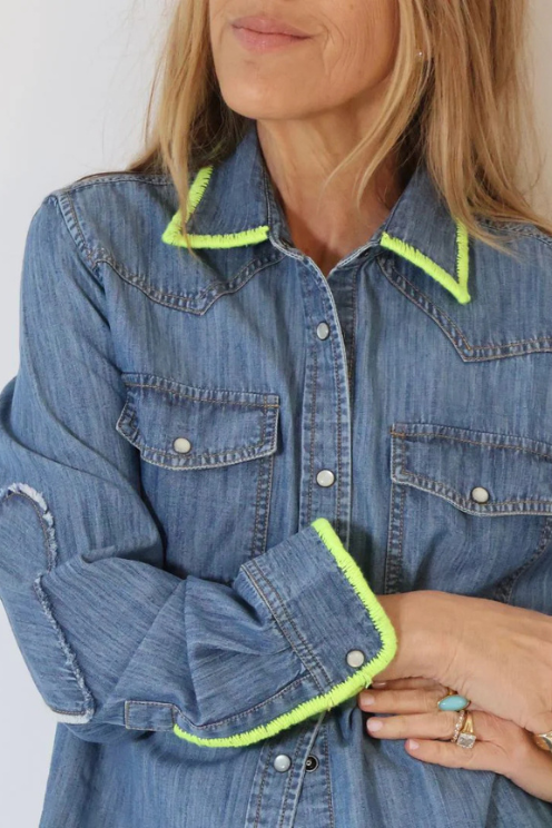 Pia Denim Western Shirt