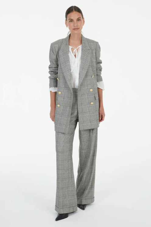 Blazer with Checked Pattern