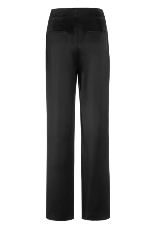 Satin-Effect Wide-Leg Trousers
