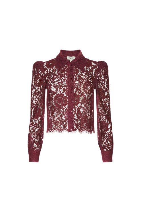 Anita Lace Blouse - Deep Sangria