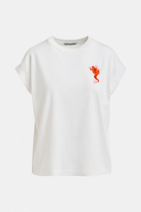 Relaxed Frog Embroidered Tee
